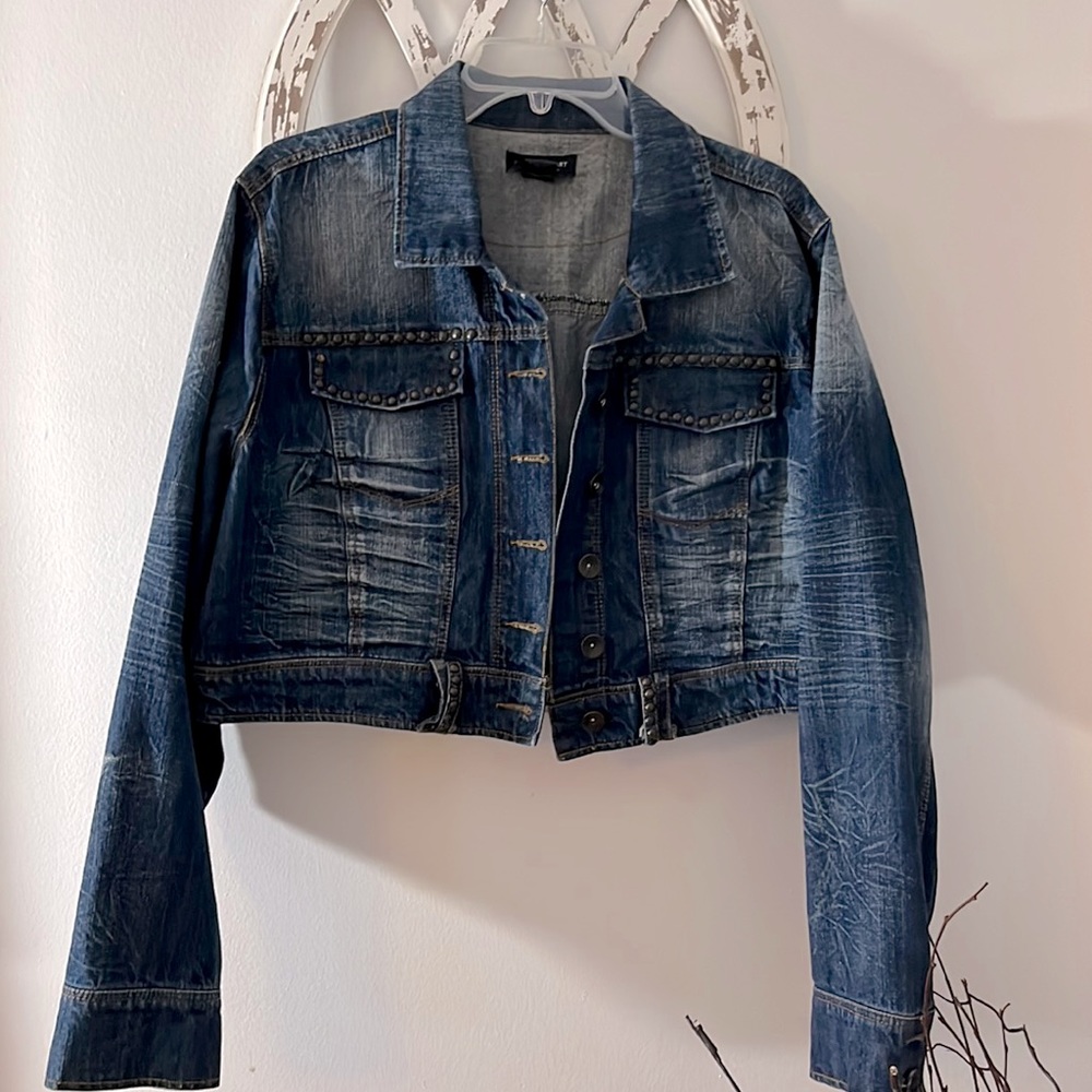 Ashley Stewart Cropped Jean jacket